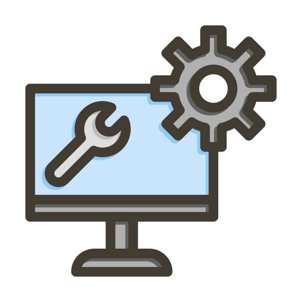 technical support vector thick line filled colors icon for personal and commercial use. - 系统定制 幅插畫檔、美工圖案、卡通及圖標